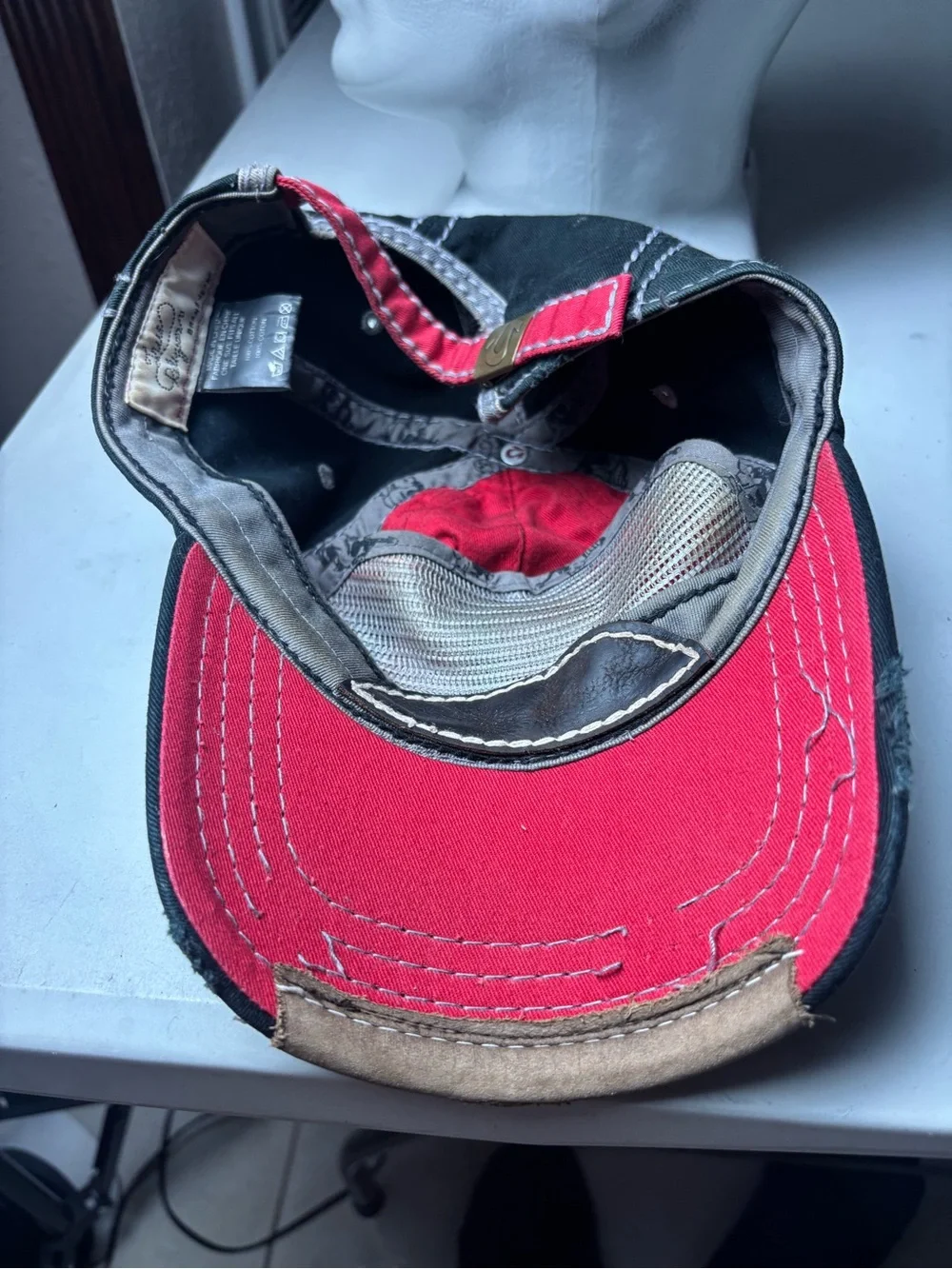 Rare Vintage True Religion Hat Cap Buddha Distressed Adjustable Embroidered Red